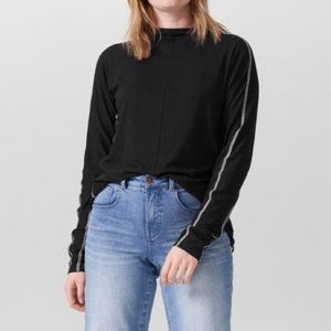 Universal Standard Mock Neck Contrast Stitch Top NWT Size 2XS (6-8, Medium)